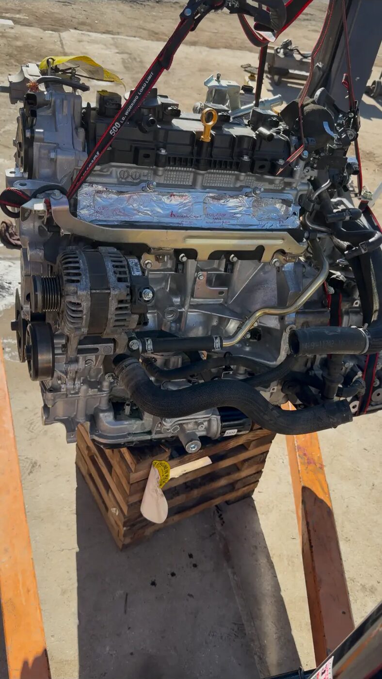 Replacement engine and transmission ready to install